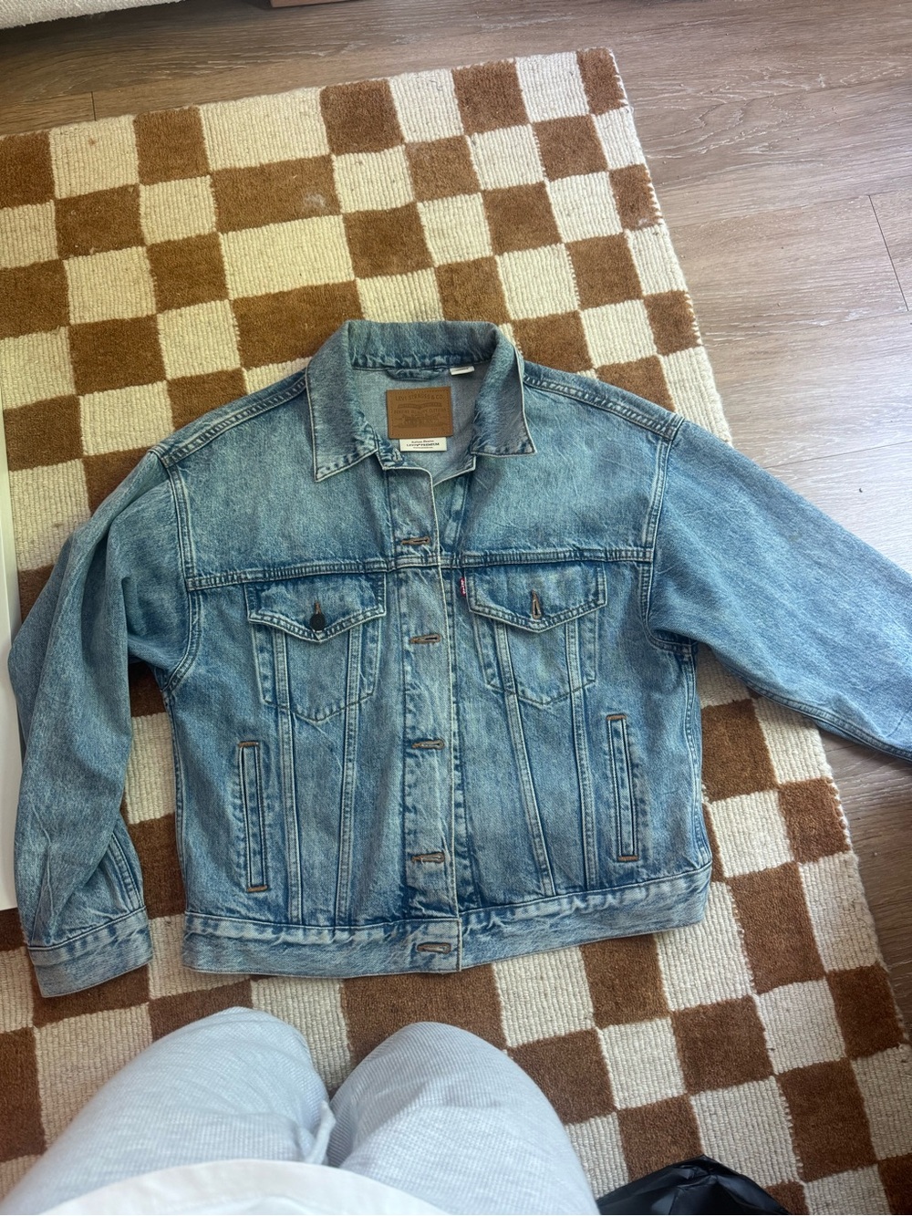 Levi's 90s Trucker in Rock the Vote from revolve size: SMALL